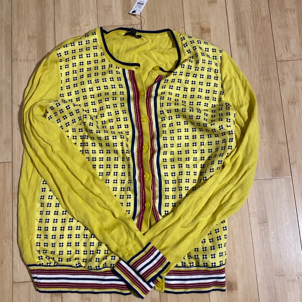 NWT Talbots yellow cardigan